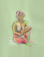 STYLO ER PASTEL GRAS SUR PAPIER 65X50 1997